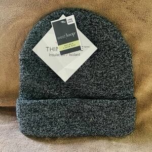 West Loop Unisex Double Layer Gray/Black Ski Hat-3M Thinsulate Insulation